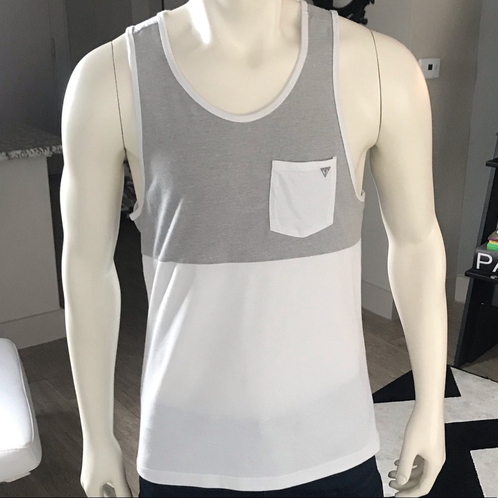 Guess - grey/white tank - US M